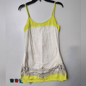 Aerie Yellow And White Dress Size Medium